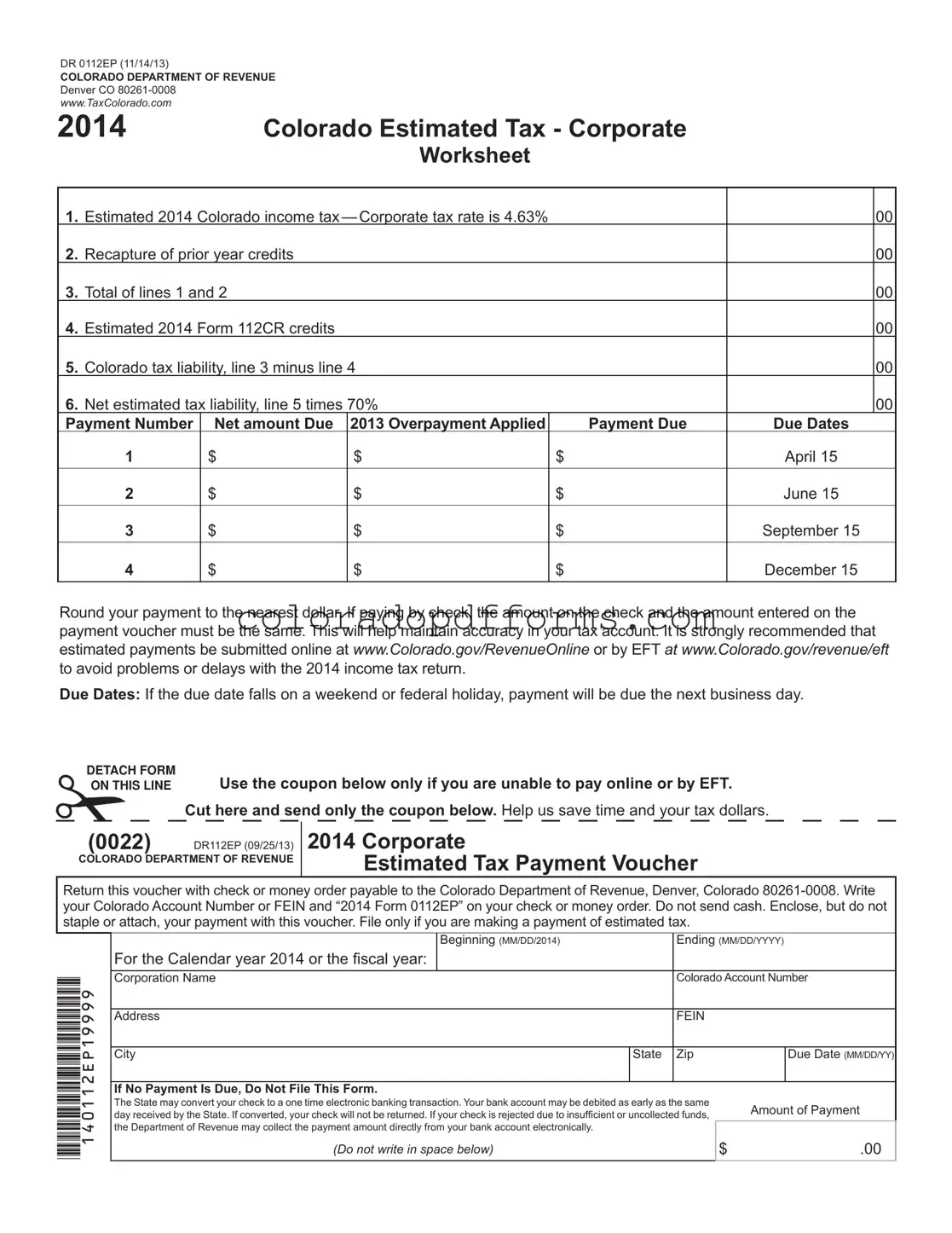 Fill in a Valid Colorado 1Dr 0112Ep Template