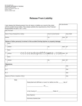 Fill in a Valid Colorado Dr 2100 Template