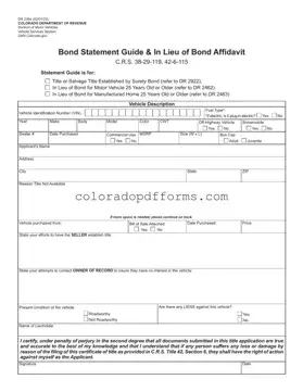 Fill in a Valid Colorado Dr 2394 Template