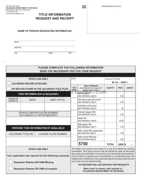 Fill in a Valid Colorado Dr 2539 Template