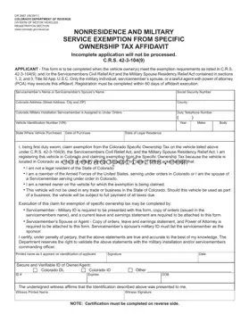 Fill in a Valid Colorado Dr 2667 Template