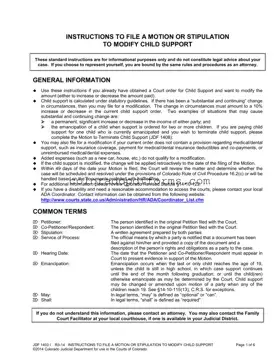 Fill in a Valid Colorado Modify Child Template